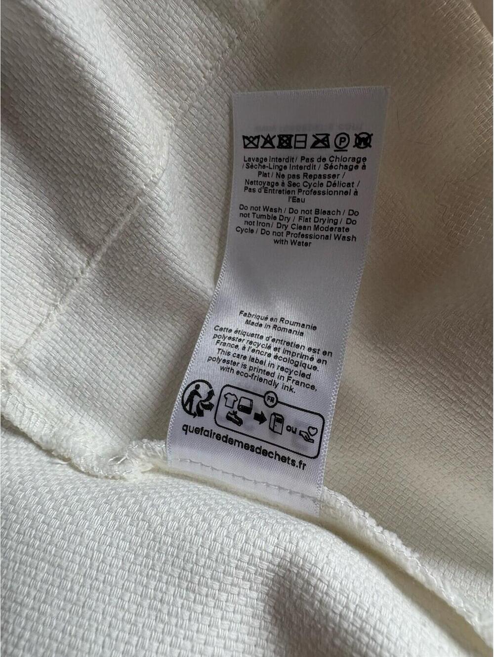 Rosae Paris Le Arthur Ivory Sleeveless Side Tie Crop Top Shirt Linen Sz 40 - Picture 5 of 5